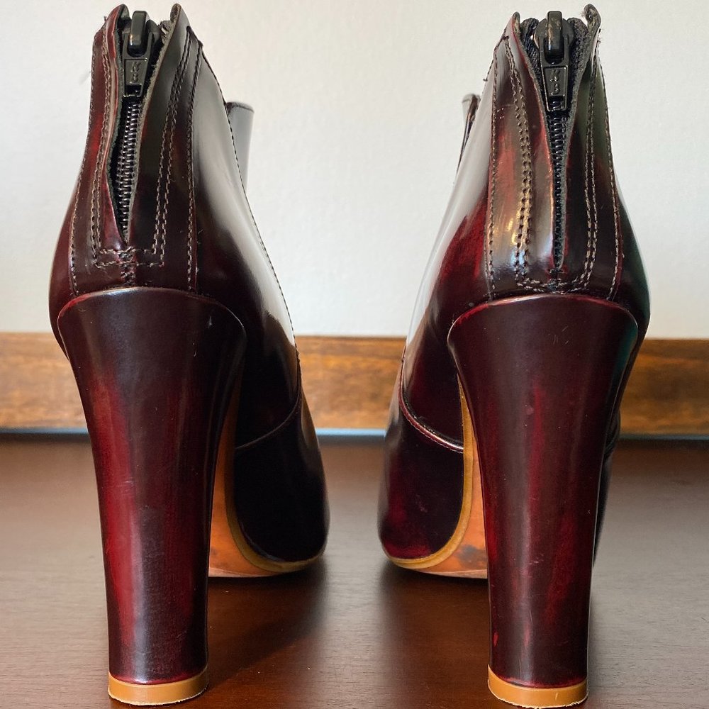 Zara Collection By Basic Distressed Red Heeled Bo… - image 6